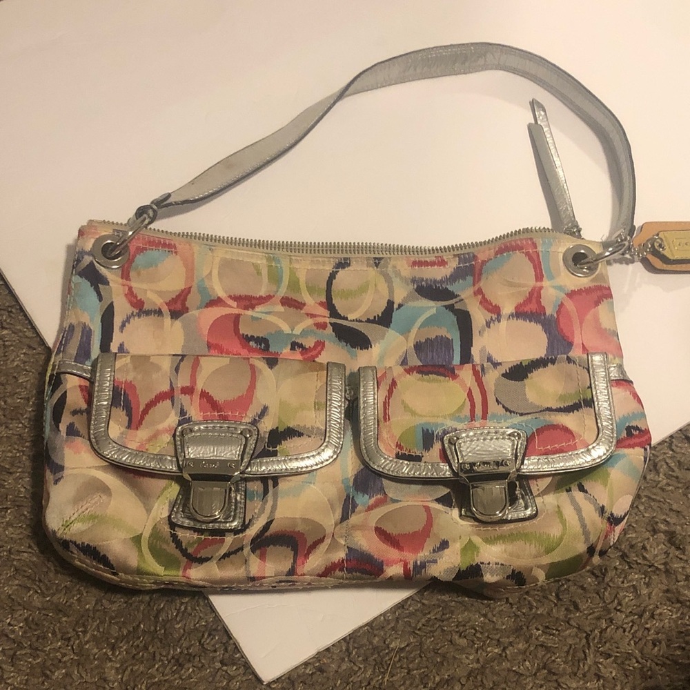 Coach Multicolor Abstract Shoulder Bag
